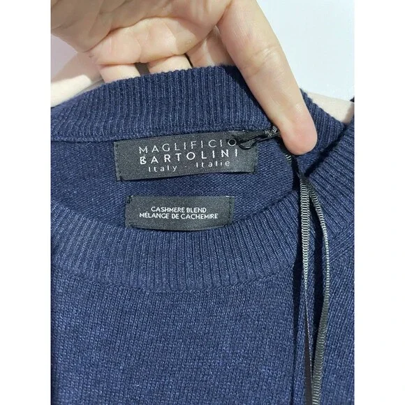 MaglificioBartolini Sweater Men L Cashmere Wool Blend Italy Preppy Minimalist